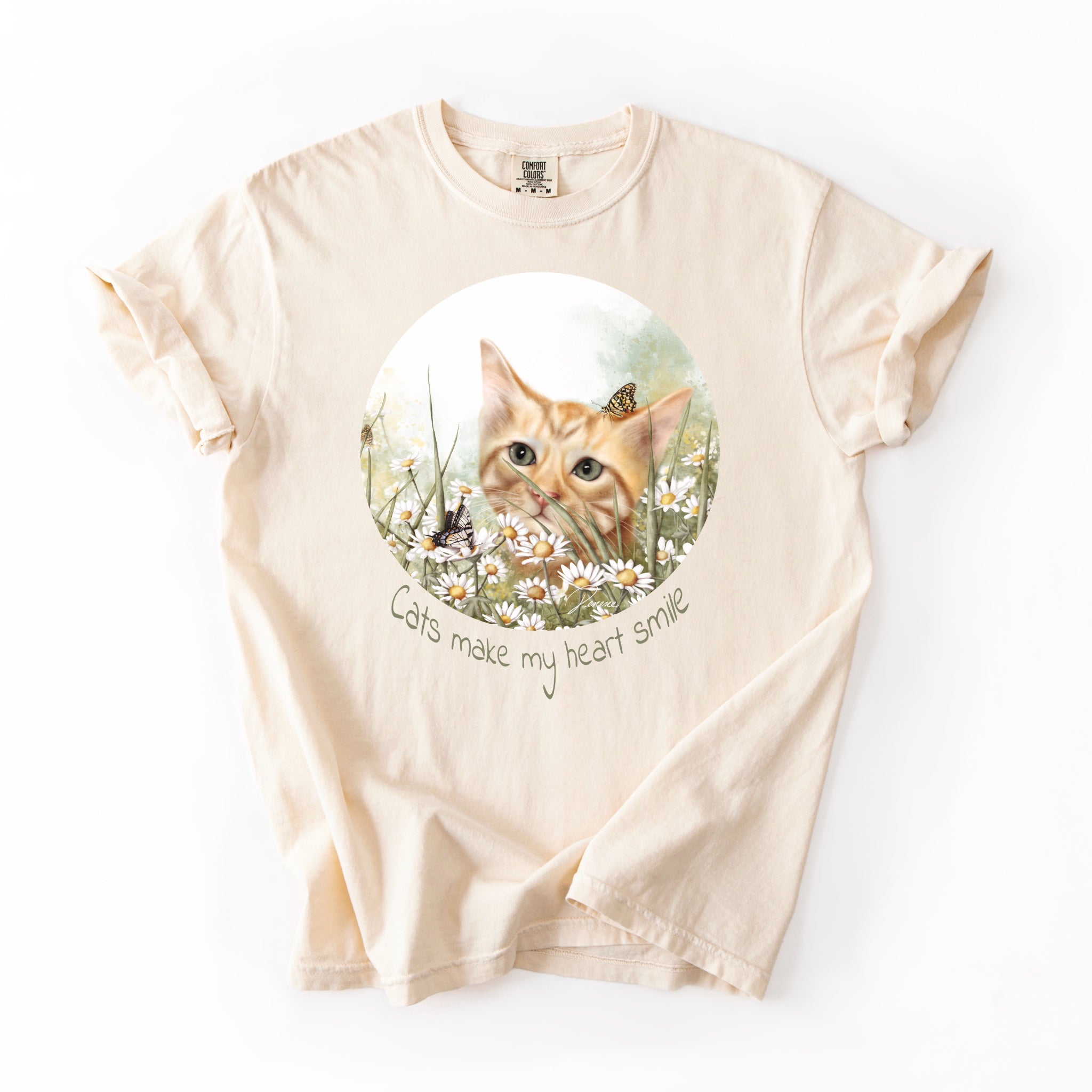 Cats make my heart smile t-shirt