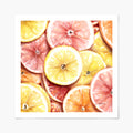 Colorful art print of sliced citrus fruits 