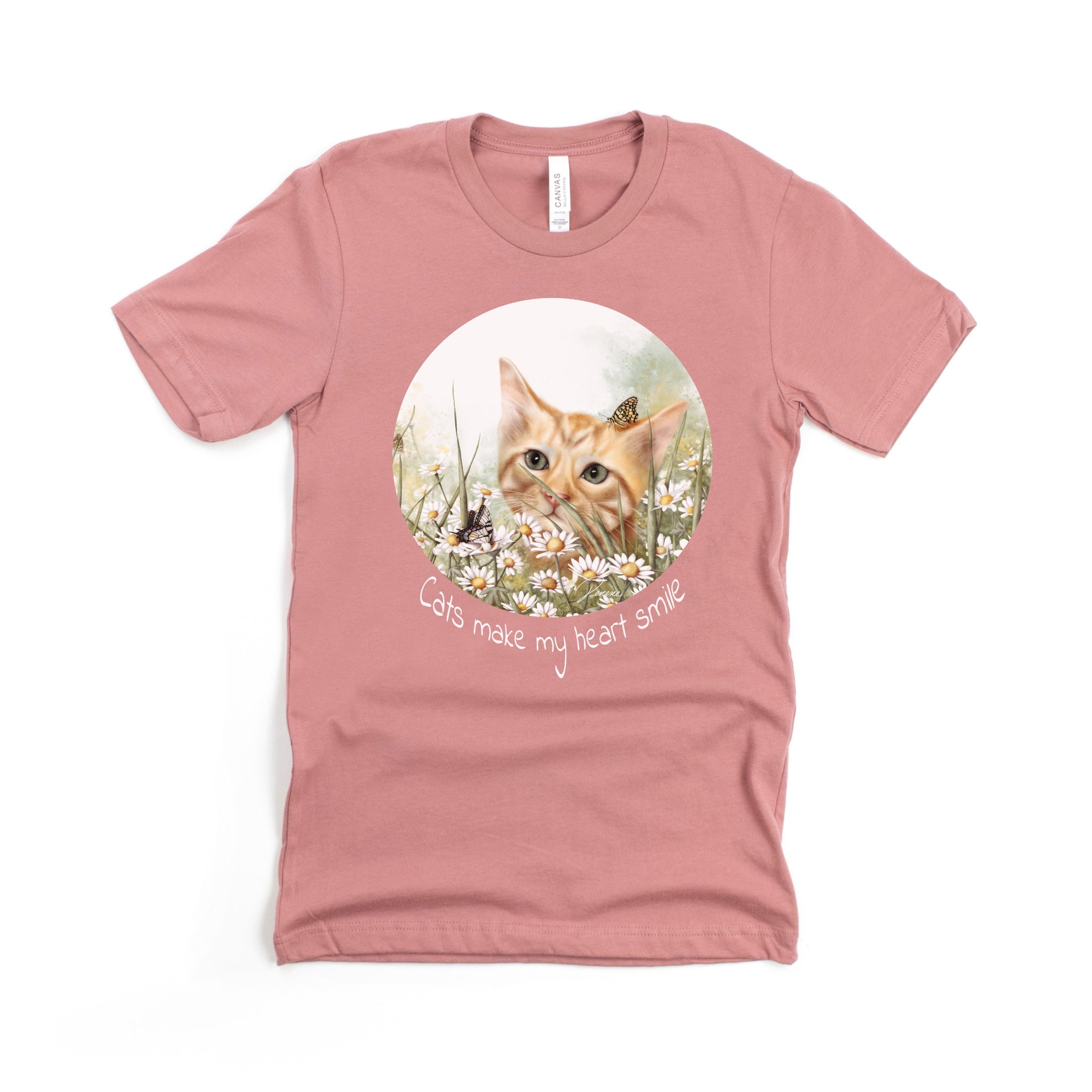 Cats make my heart smile t-shirt