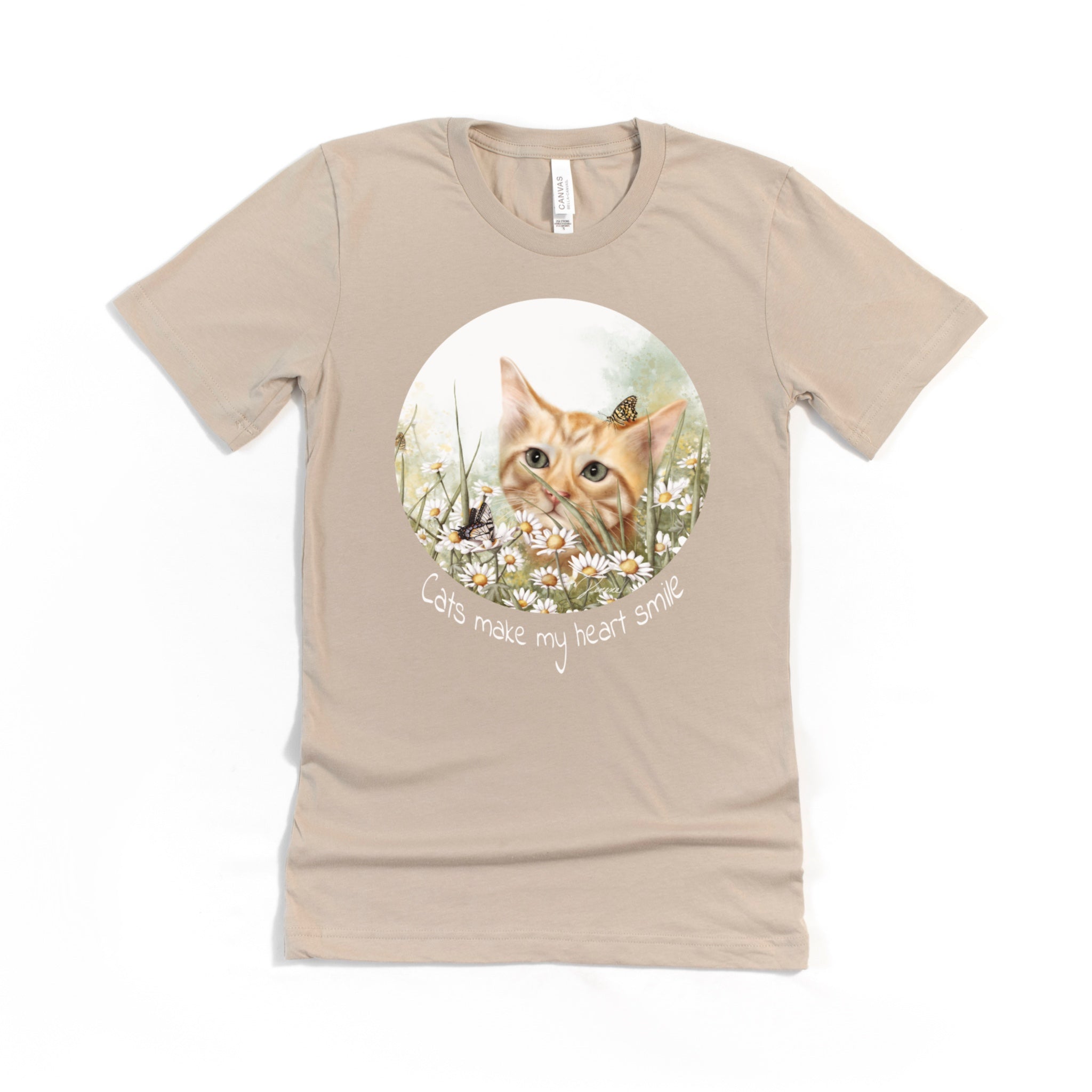 Cats make my heart smile t-shirt