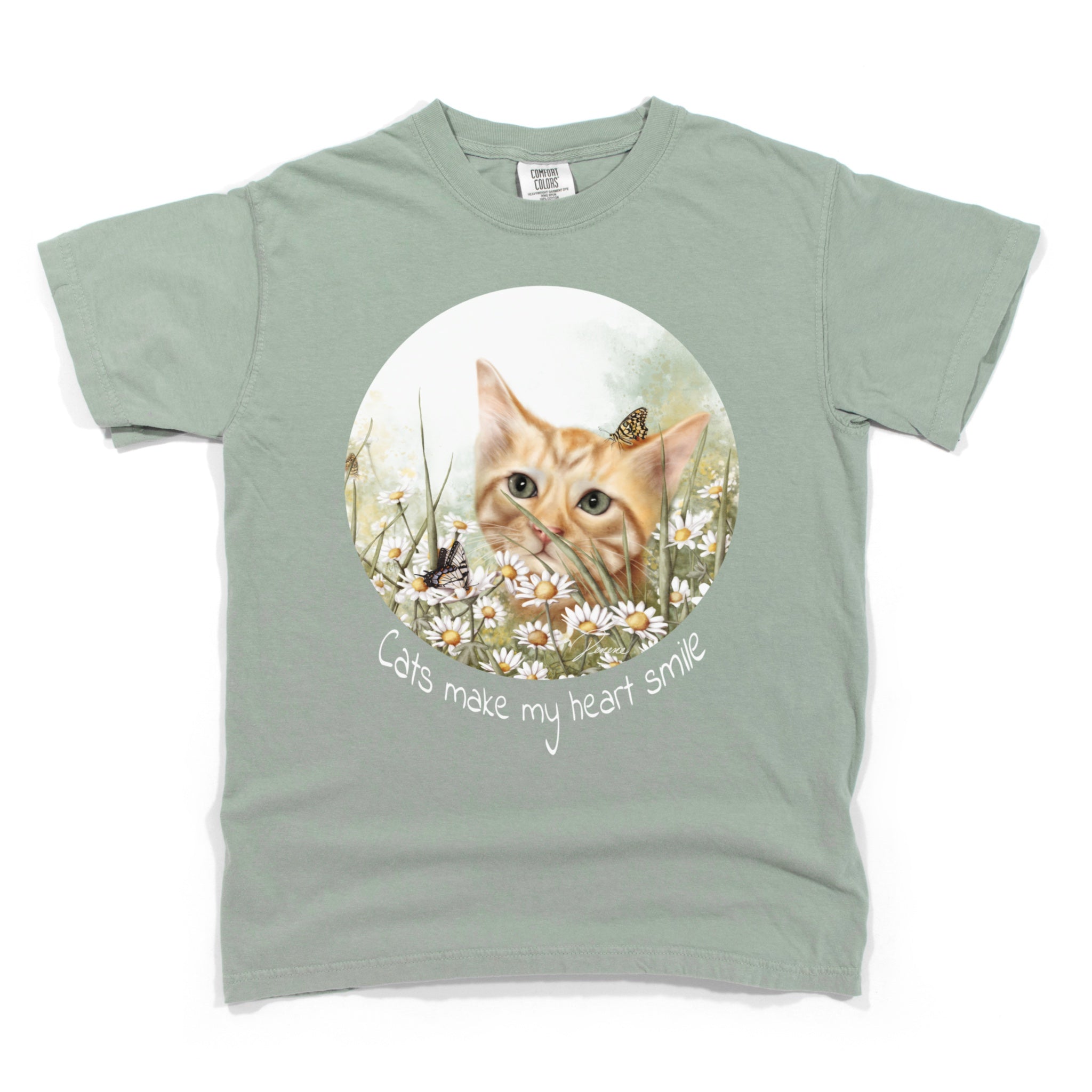 Cats make my heart smile t-shirt