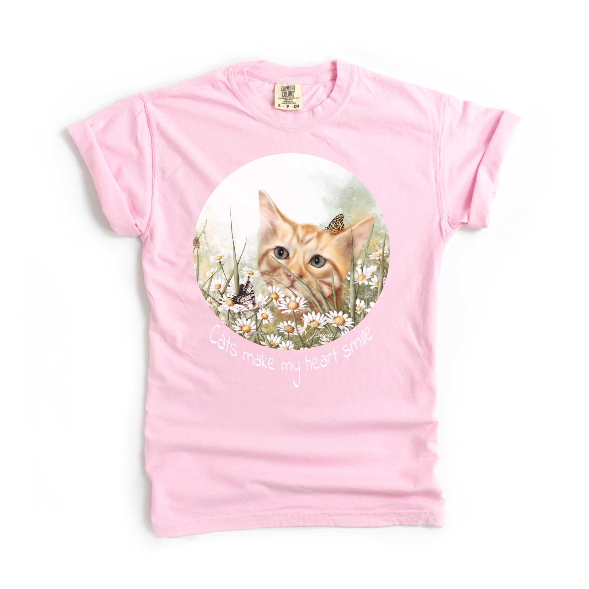 Cats make my heart smile t-shirt
