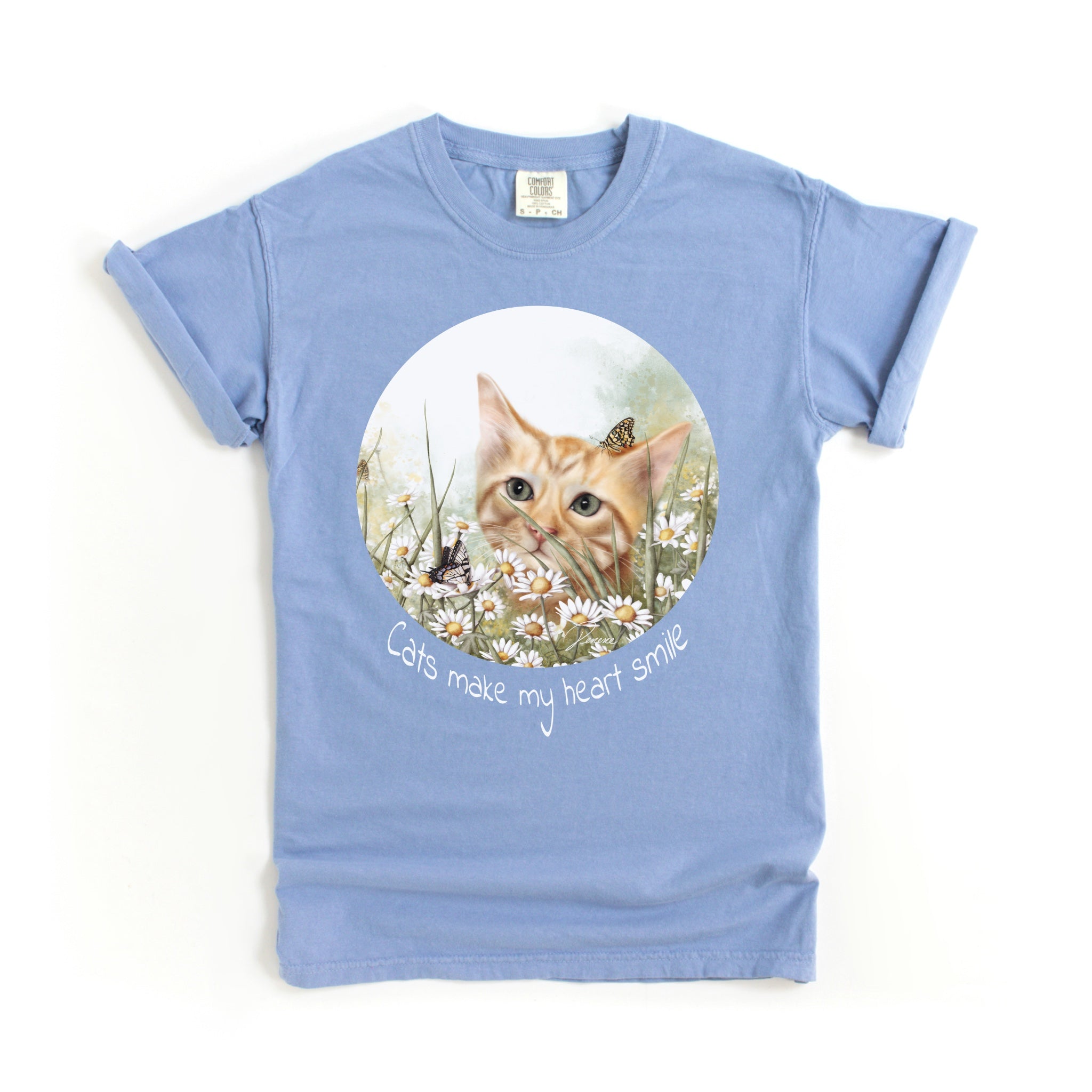 Cats make my heart smile t-shirt