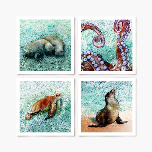 Mosaic Waves collection set of 4