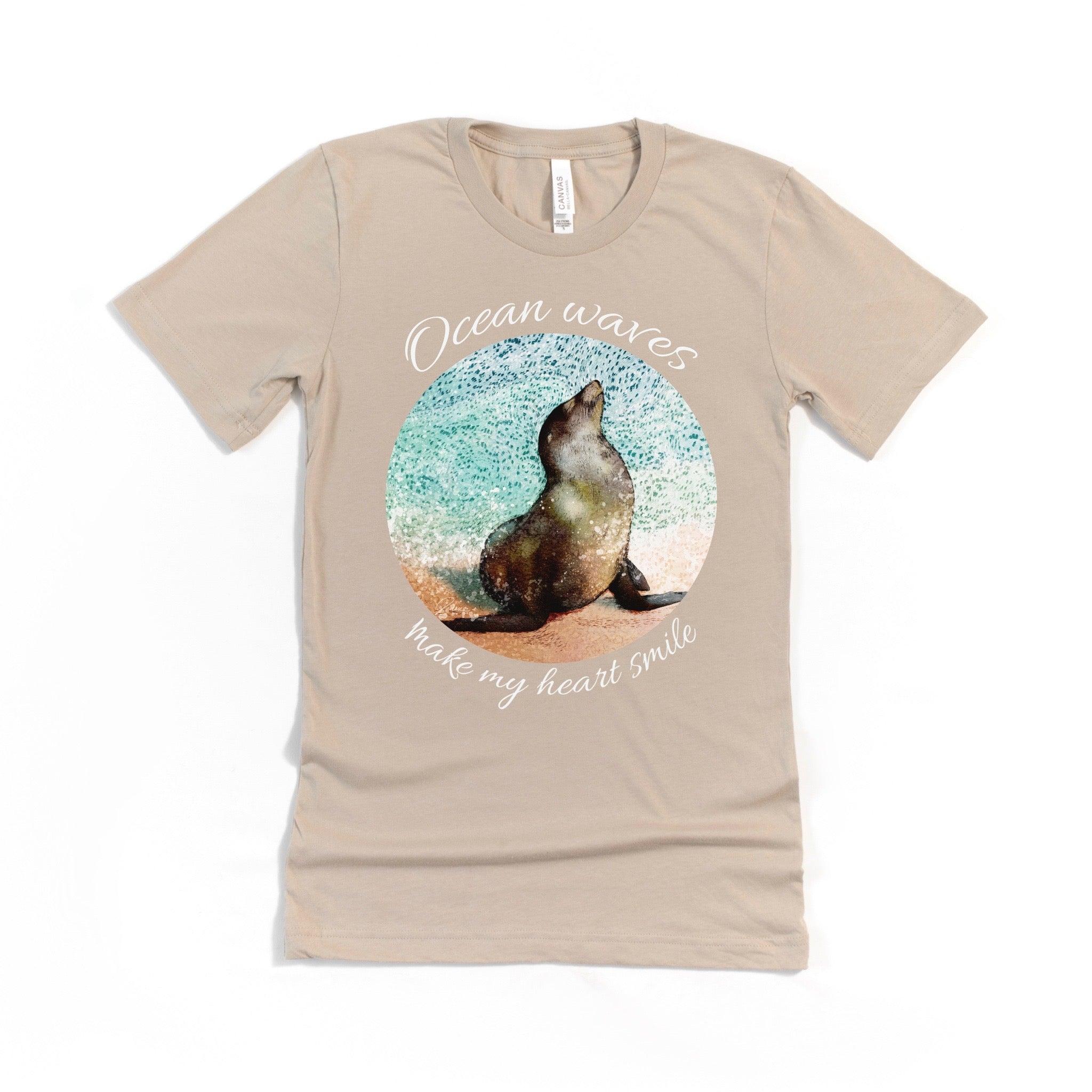 Ocean waves make my heart smile t-shirt