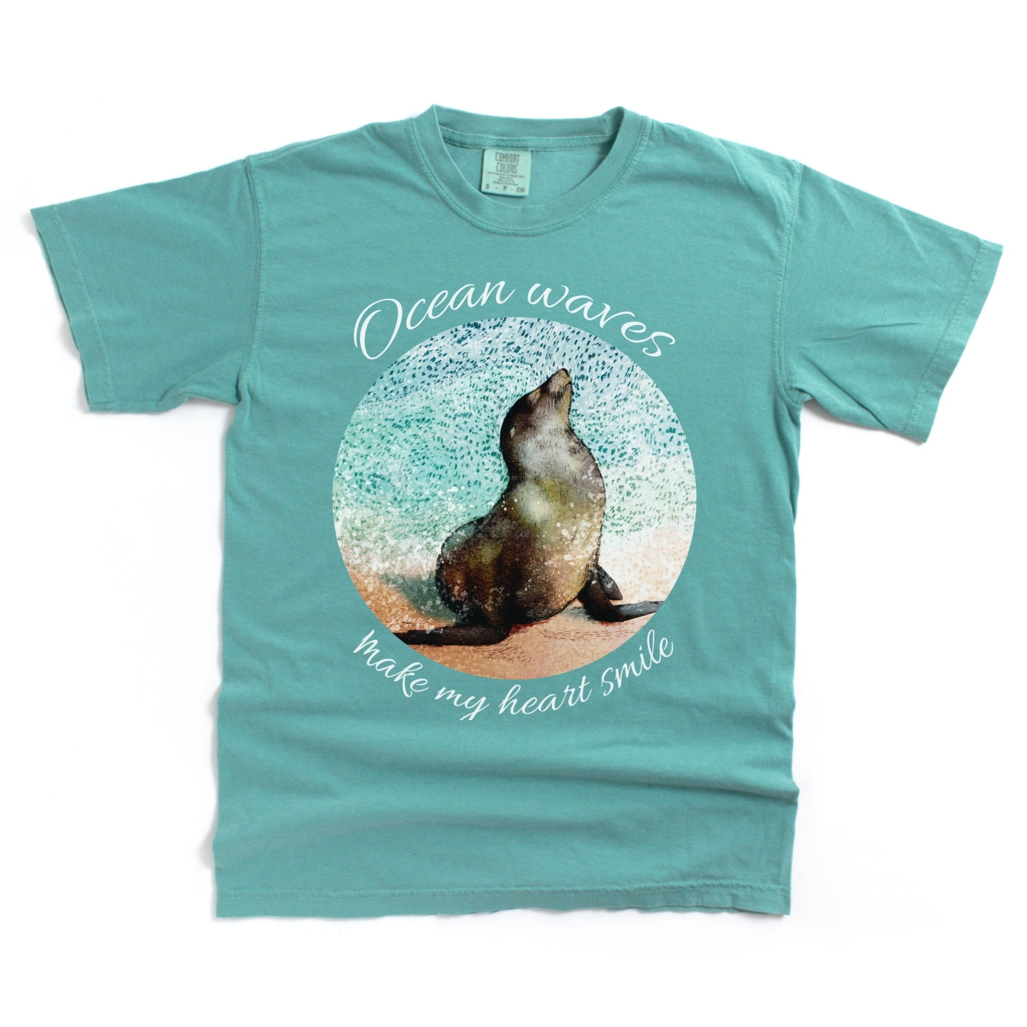 Ocean waves make my heart smile t-shirt