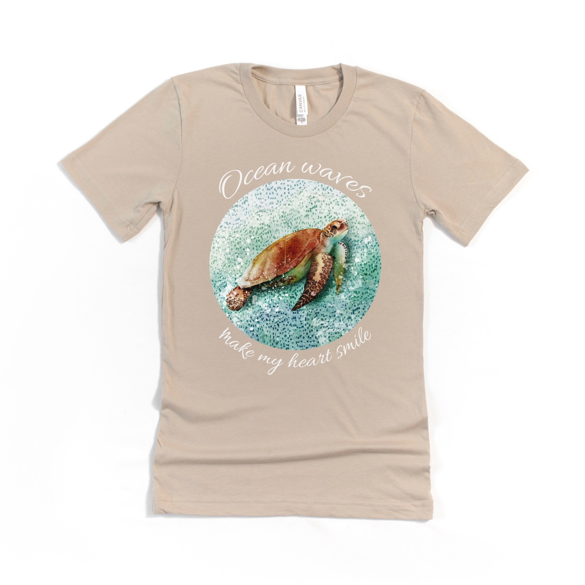 Ocean waves make my heart smile t-shirt