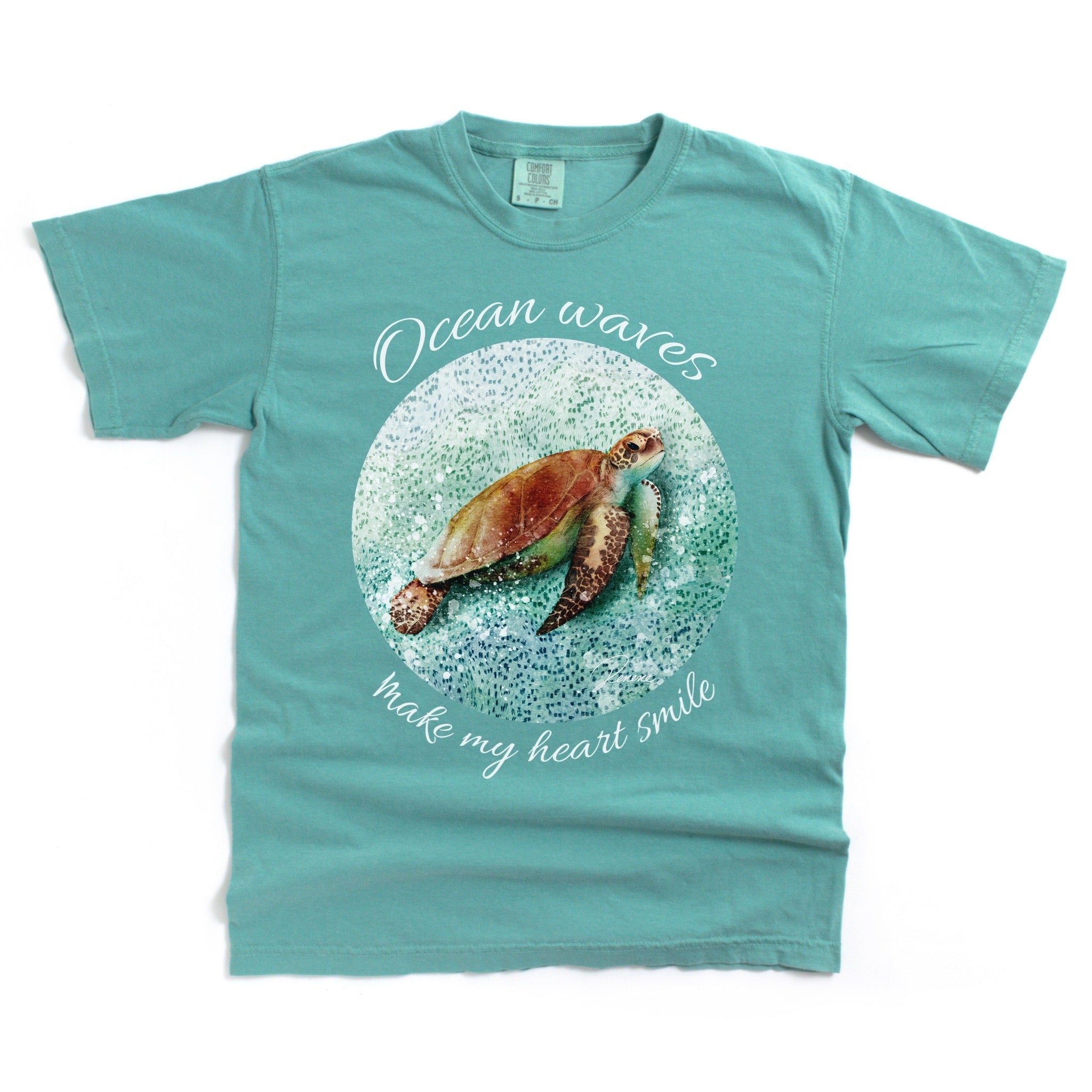 Ocean waves make my heart smile t-shirt