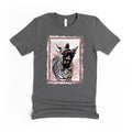 Asphalt (grey) colored t-shirt of my artwork zebra  talking.
